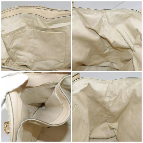 Chloe Tote Bag Leather Beige Gold Auth - Picture 16 of 16